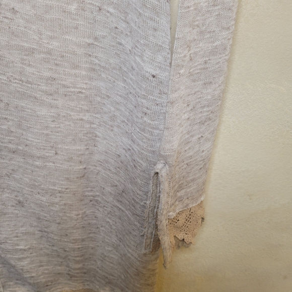 Free People Cardigan Boho Cottagecore Linen Blend Button Front Sweater Women's S - Picture 9 of 11